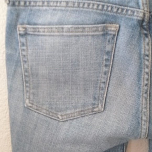 J. Crew Size 26s Matchstick Stretch Distressed Denim Bermuda Jean Shorts - Picture 3 of 5